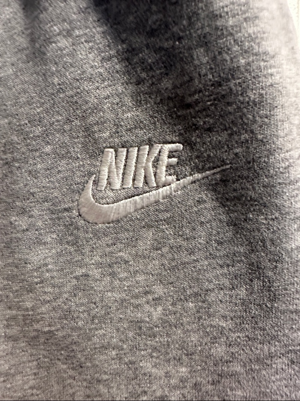 Nike Gray Mens Sweatpants with White Logo - Picture 2 of 4